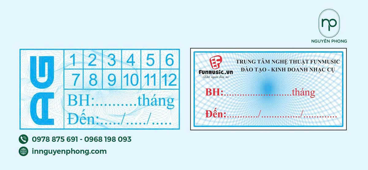 Một số mẫu tem dán bảo hành chất lượng